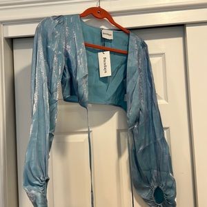 Sundays Boutique Blue Crossover Top